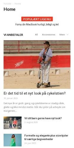 Anteprima del sito NytLook.dk, media di Danimarca per articoli sponsorizzati