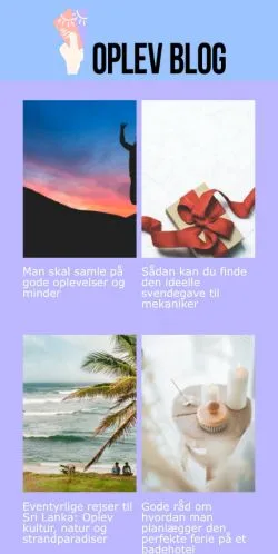 Anteprima del sito Oplev Blog, media di Danimarca per articoli sponsorizzati