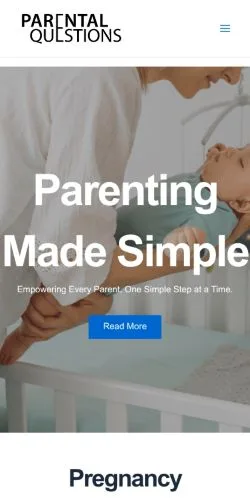 スポンサード記事向けのアメリカ合衆国メディア、Parental Questionsのサイトプレビュー