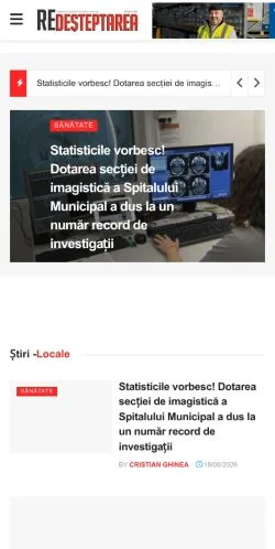 Podgląd witryny Redeșteptarea, medium z kraju Rumunia do artykułów sponsorowanych