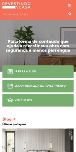 Anteprima del sito Revestindo A Casa, media di Brasile per articoli sponsorizzati