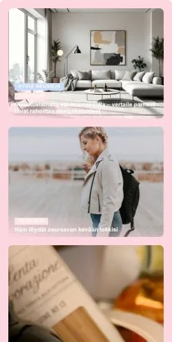 Podgląd witryny Sisustustrendit, medium z kraju Finlandia do artykułów sponsorowanych