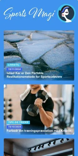 Anteprima del sito Sports Magi, media di Danimarca per articoli sponsorizzati