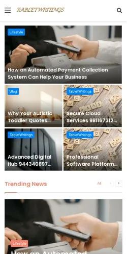 Vista previa del sitio Tabletwritings, medio de Estados Unidos para artículos patrocinados