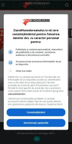 Forhåndsvisning af Ziarul Hunedoreanului, medie fra Rumænien til sponsorerede artikler