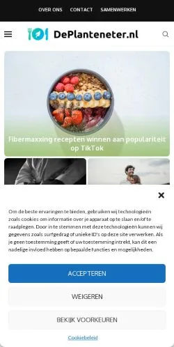 Anteprima del sito DePlanteneter.nl, media di Paesi Bassi per articoli sponsorizzati