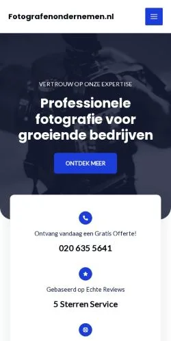 스폰서 기사용 네덜란드 매체 Fotografenondernemen 사이트 미리보기