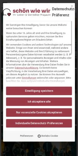 Anteprima del sito Schoen Wie Wir, media di Germania per articoli sponsorizzati