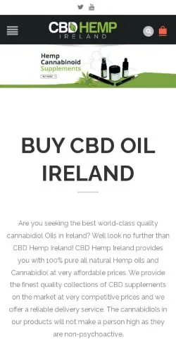 Anteprima del sito CBD Oil Ireland, media di Irlanda per articoli sponsorizzati