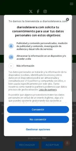 Anteprima del sito Diario De La Vera, media di Spagna per articoli sponsorizzati