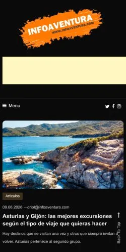 Anteprima del sito Infoaventura, media di Spagna per articoli sponsorizzati