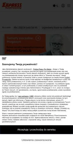Podgląd witryny Express Ilustrowany, medium z kraju Polska do artykułów sponsorowanych