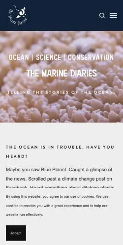 Anteprima del sito The Marine Diaries, media di Regno Unito per articoli sponsorizzati