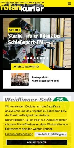 Anteprima del sito ROFAN-KURIER, media di Austria per articoli sponsorizzati