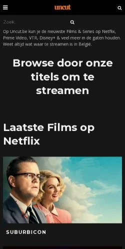 Anteprima del sito Uncut, media di Belgio per articoli sponsorizzati