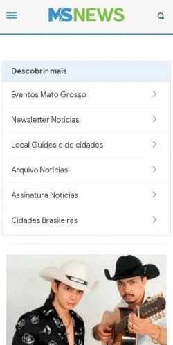 Anteprima del sito MS NEWS, media di Brasile per articoli sponsorizzati
