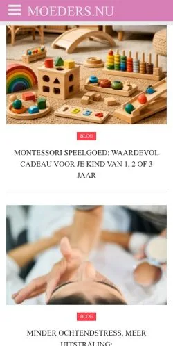 Anteprima del sito Moeders, media di Stati Uniti per articoli sponsorizzati