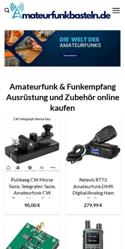 스폰서 기사용 독일 매체 Amateurfunkbasteln 사이트 미리보기