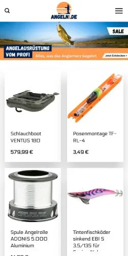 Anteprima del sito Angeln1, media di Germania per articoli sponsorizzati