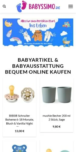 스폰서 기사용 독일 매체 Babyssimo 사이트 미리보기