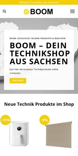 Anteprima del sito Boom Sachsen, media di Germania per articoli sponsorizzati