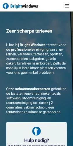 Podgląd witryny Bright Windows, medium z kraju Belgia do artykułów sponsorowanych