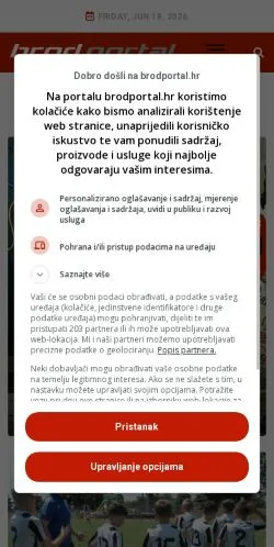 Podgląd witryny Brodportal-Slavonski Brod, medium z kraju Stany Zjednoczone do artykułów sponsorowanych