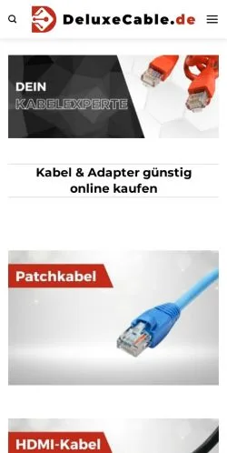 Preview of the Deluxecable website, a media outlet in Germany for sponsored articles