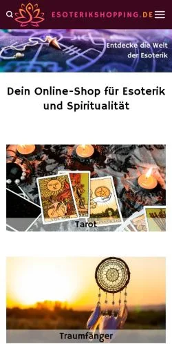 스폰서 기사용 독일 매체 Esoterikshopping 사이트 미리보기