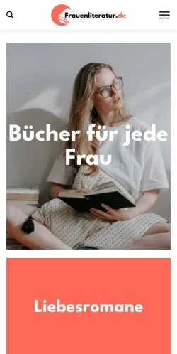 스폰서 기사용 독일 매체 Frauenliteratur 사이트 미리보기