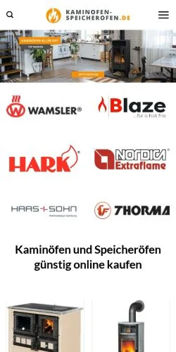 Anteprima del sito Kamin- & Speicheröfen, media di Germania per articoli sponsorizzati