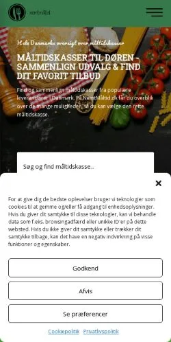 Podgląd witryny nemtmåltid, medium z kraju Dania do artykułów sponsorowanych