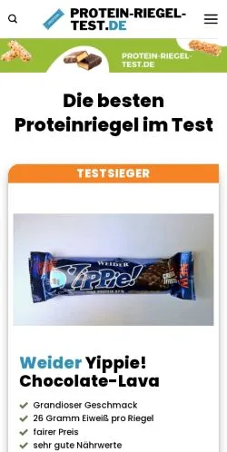 스폰서 기사용 독일 매체 Proteinriegel Test 사이트 미리보기
