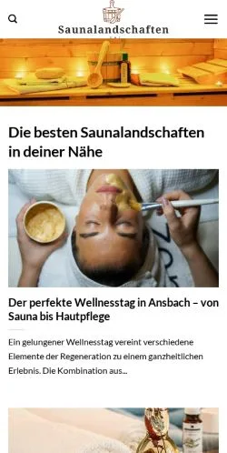 스폰서 기사용 독일 매체 Saunalandschaften 사이트 미리보기