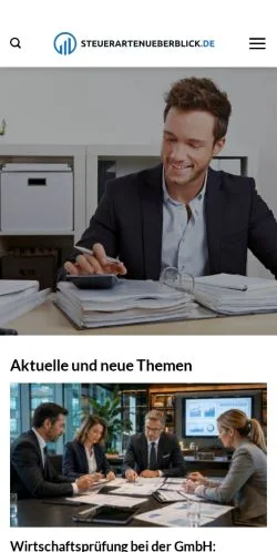 Anteprima del sito SteuerartenUeberblick, media di Germania per articoli sponsorizzati