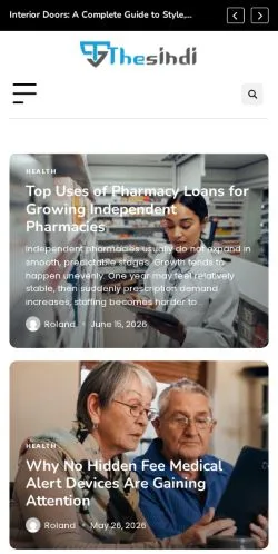 Pré-visualização do site The Sindi, meio de Estados Unidos para artigos patrocinados