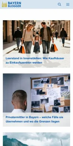 Anteprima del sito Bayern-Blogger, media di Germania per articoli sponsorizzati