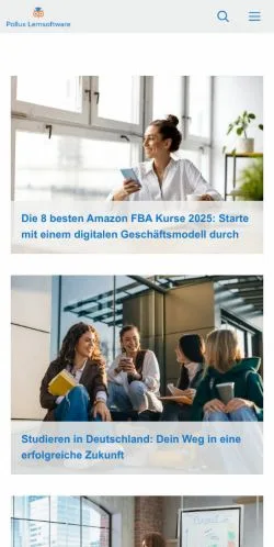 Vorschau der Website Pollux Lernsoftware, Medium aus Deutschland für gesponserte Artikel