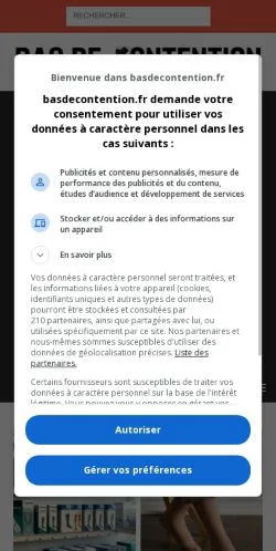 Vista previa del sitio Bas de Contention, medio de Francia para artículos patrocinados