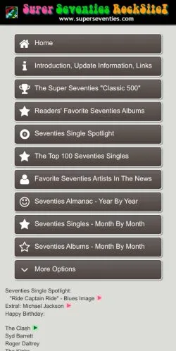 Preview of the Super Seventies RockSite website, a media outlet in United States for sponsored articles