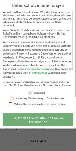 Anteprima del sito Ausflugsziel-Finden, media di Germania per articoli sponsorizzati