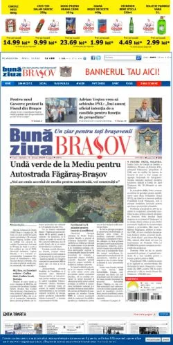 Aperçu du site Buna ziua Brasov, média de Roumanie pour articles sponsorisés
