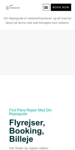 Podgląd witryny Din Rejseguide, medium z kraju Dania do artykułów sponsorowanych