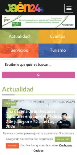 Anteprima del sito Jaén24h, media di Spagna per articoli sponsorizzati