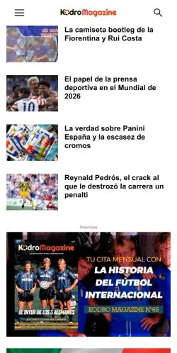 Anteprima del sito Kodro Magazine, media di Spagna per articoli sponsorizzati