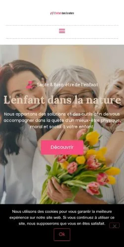 Podgląd witryny L'enfant dans la nature, medium z kraju Francja do artykułów sponsorowanych