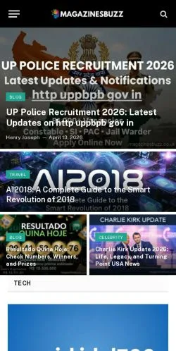 Anteprima del sito Magazines Buzz, media di Regno Unito per articoli sponsorizzati