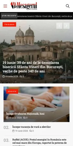 Anteprima del sito Mesagerul De Covasna, media di Romania per articoli sponsorizzati