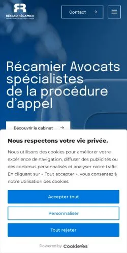 Podgląd witryny Récamier Avocats, medium z kraju Francja do artykułów sponsorowanych