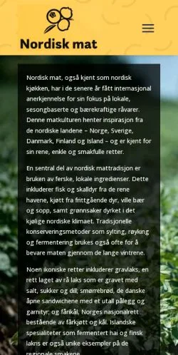 Podgląd witryny My Nordic Kitchen, medium z kraju Norwegia do artykułów sponsorowanych